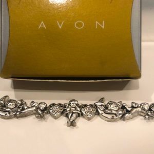 Avon Silver cherub bracelet